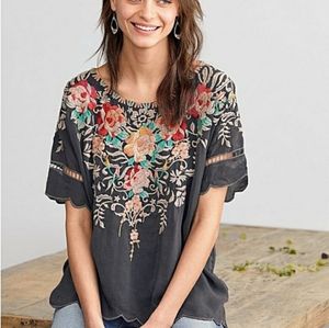 Johnny Was Embroidered Top